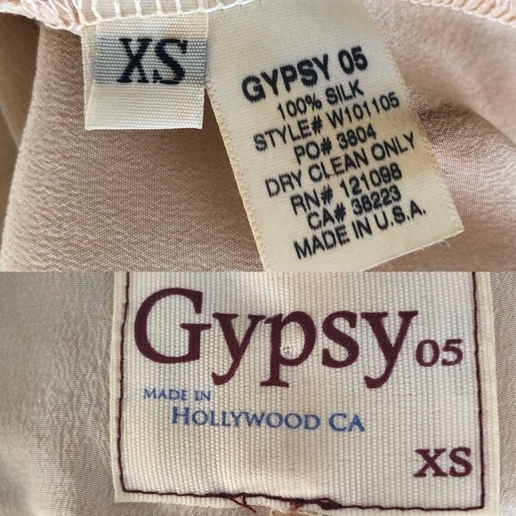 Gypsy 05 100% Silk Cold Shoulder Tie Dye Top - Picture 8 of 8